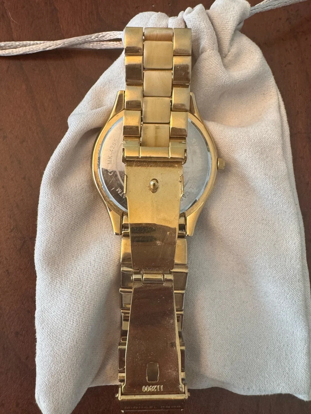 Michael Kors Women's Runway Horn Gold-Tone Stainless Steel Bracelet Watch